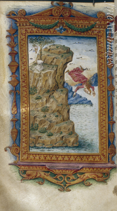Majorana Cristoforo - Sappho stürzt sich vom Felsen ins Meer (Illustration für Die Heroides von Ovid)
