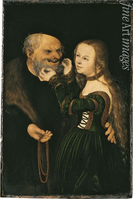 Cranach Lucas the Elder - The Unequal Couple