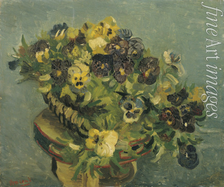 Gogh Vincent van - Basket of pansies on a small table