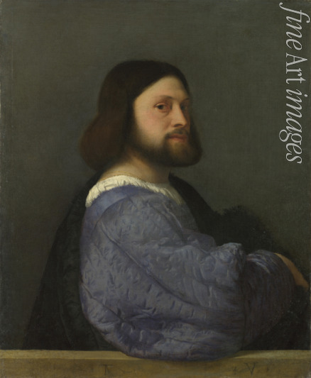 Titian - A Man with a Quilted Sleeve (Gerolamo (?) Barbarigo)