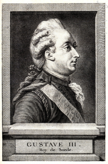 Unbekannter Künstler - Porträt von Gustav III. (1746-1792), König von Schweden