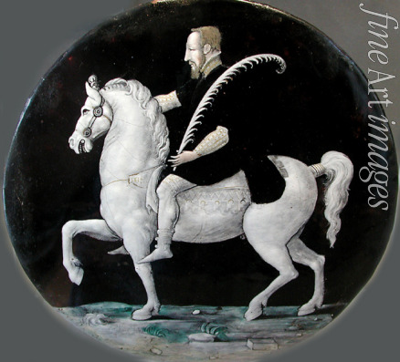 Limousin (Limosin) Léonard - King Henry II of France on horseback (Plate)