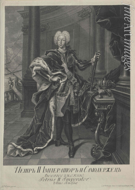 Wortmann Christian Albrecht - Porträt des Zaren Peter II. (1715-1730) (Petrus II., Imperator totius Russiae)