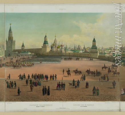 Benoist Philippe - Die Basilius-Kathedrale auf dem Roten Platz in Moskau (aus dem Panoramabild bestehend aus zehn Einzelbildern)