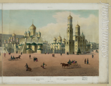 Benoist Philippe - The Cathedral Square in the Moscow Kremlin (from a panoramic view of Moscow in 10 parts)
