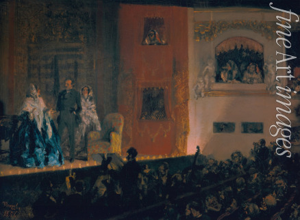 Menzel Adolph Friedrich von - Théâtre du Gymnase in Paris