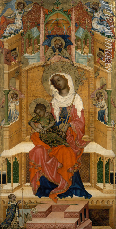 Meister der Kaufmannschen Kreuzigung - Thronende Maria mit dem Kind (Glatzer Madonna)