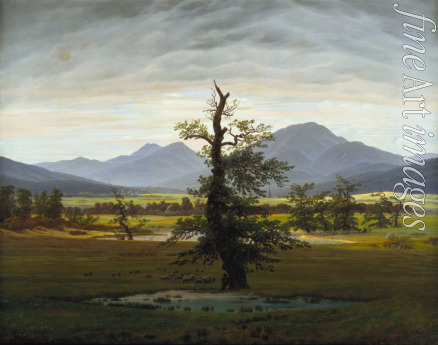 Friedrich Caspar David - Solitary Tree (Village Landscape in Morning Light)