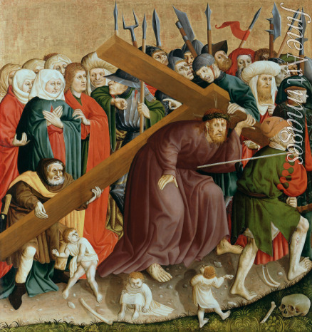 Multscher Hans - Christ carrying the Cross. The Wings of the Wurzach Altar