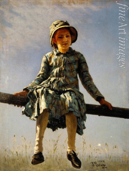 Repin Ilya Yefimovich - Dragonfly. Painter's daughter portrait
