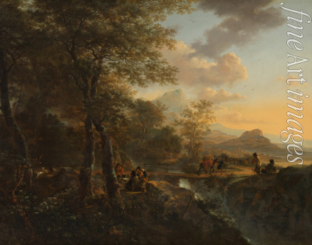 Both Jan Dirksz - Italienische Landschaft mit einem Zeichner