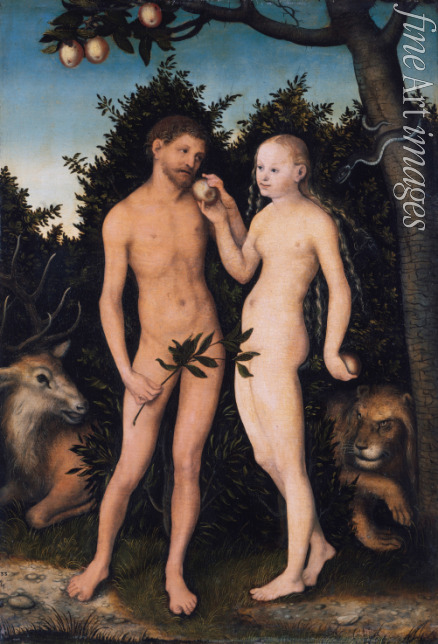 Cranach Lucas der Ältere - Adam und Eva im Paradies (Sündelfall)