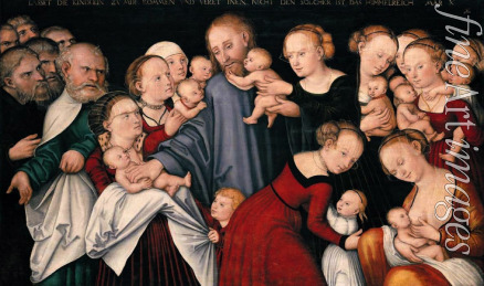 Cranach Lucas der Ältere - Christus segnet die Kinder (Lasset die Kindlein zu mir kommen)