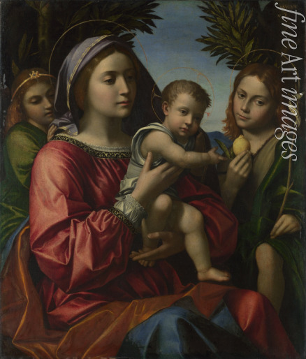 Morando Paolo - Madonna mit dem Kind, Johannesknaben und einem Engel