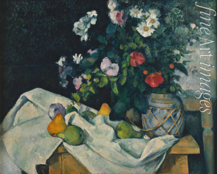 Cézanne Paul - Still Life with Flowers and Fruit