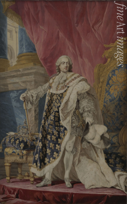Cozette Pierre François - Portrait of Louis XV in his royal costume