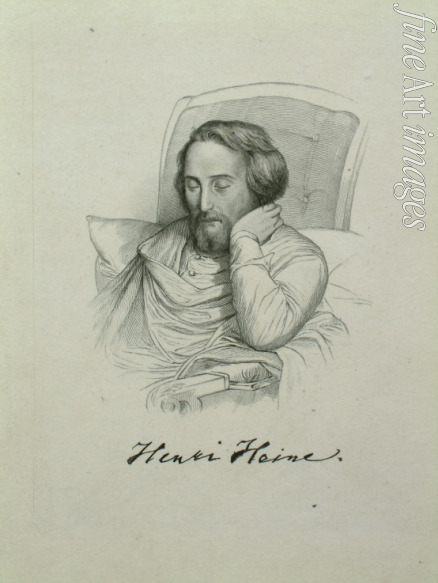 Gleyre Charles - Porträt des Dichters Heinrich Heine (1797-1856)