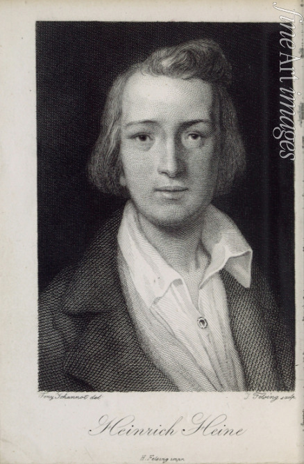 Felsing Jacob - Porträt des Dichters Heinrich Heine (1797-1856)