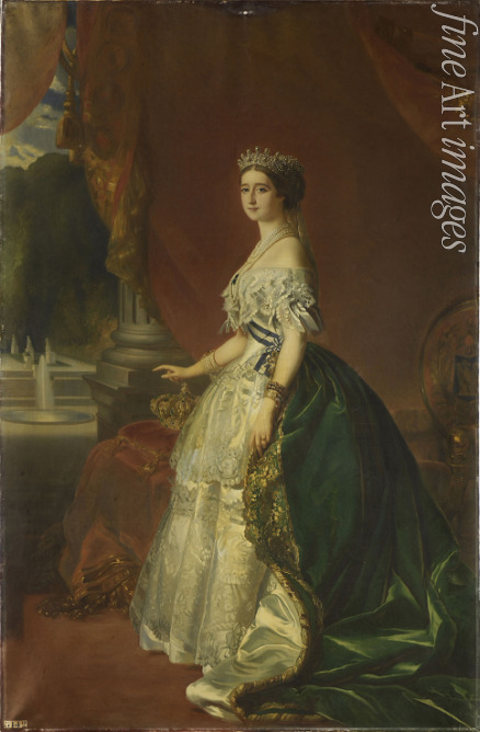 Winterhalter Franz Xavier - Porträt von Eugénie de Montijo (1826-1920), Kaiserin der Franzosen