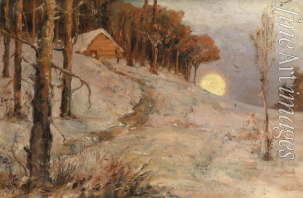 Klever Juli Julievich (Julius) von the Elder - Winter Forest In A Rays Of Evening Sun
