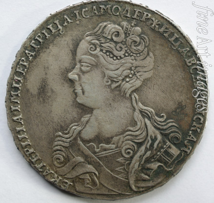Numismatik Russische Münzen - Silberrubel Katharina I.