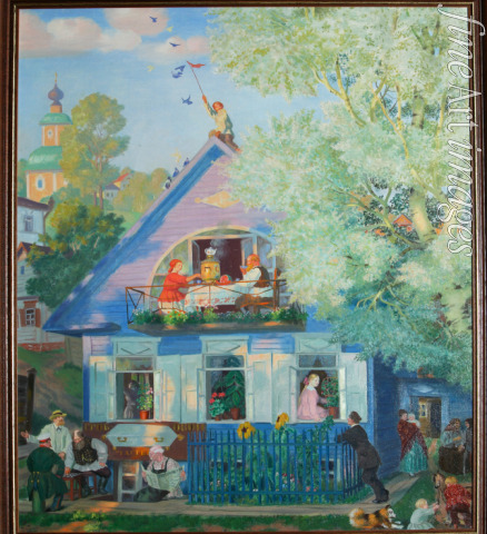 Kustodiev Boris Michaylovich - Small Blue House