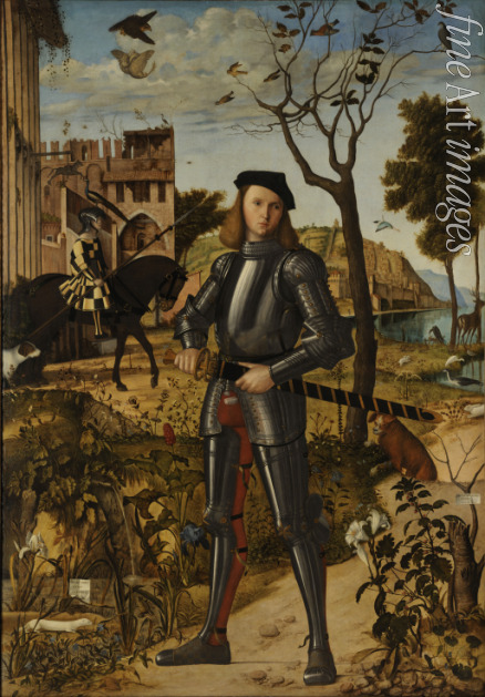 Carpaccio Vittore - Junger Ritter in einer Landschaft