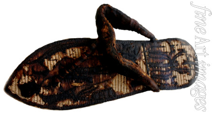 Ancient Egypt - Tutankhamun’s sandal decorated with bound prisoners and sema-tawy symbols