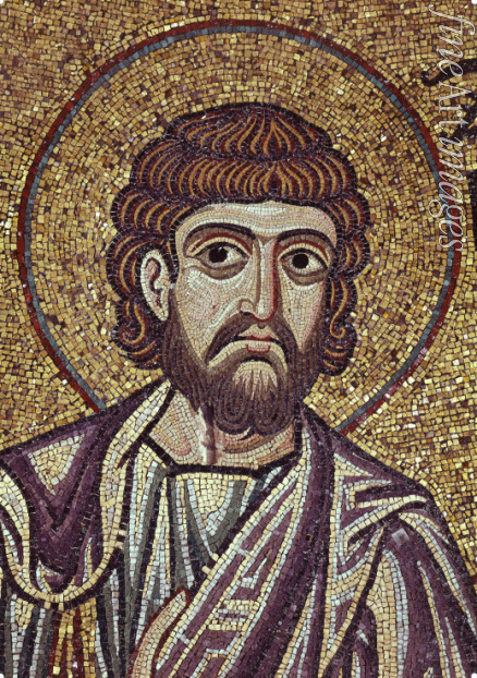 Byzantinischer Meister - Der Prophet Sacharja (Detail von Mosaik-Interieur im Markusdom)