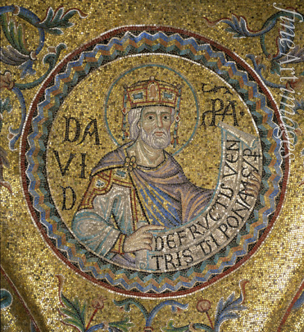 Byzantinischer Meister - König David (Detail von Mosaik-Interieur im Markusdom)