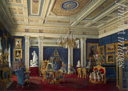 Hau Eduard - Blaues Gesellschaftszimmer im Mariinski-Palast in Sankt Petersburg