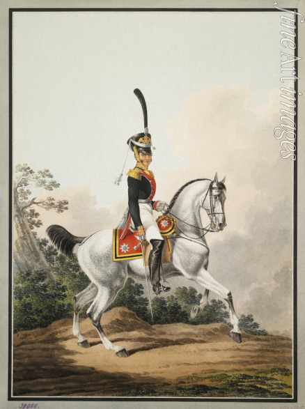 Shiflard Samuel - Field-Officer of the Preobrazhensky Regiment on Horseback