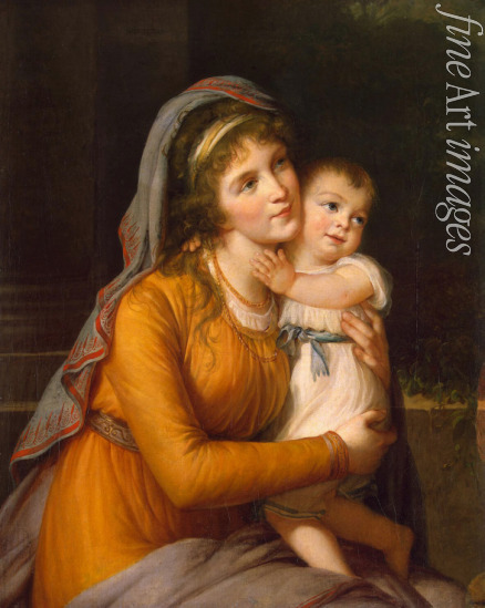Vigée Le Brun Louise Élisabeth - Portrait of Baroness Anna Sergeyevna Stroganova (1765-1824) with Her Son