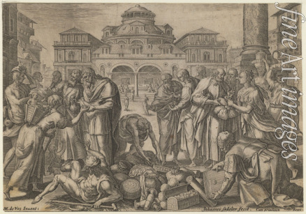Sadeler Jan (Johannes) the Elder - The Apostles Distribute the Money to those in Need