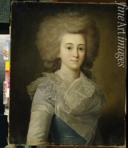 Unbekannter Künstler - Porträt von Jelisaweta Alexandrowna Stroganowa (1745-1831), geb. Sagrjaschskaja
