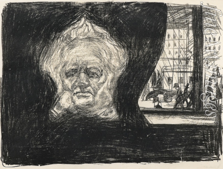 Munch Edvard - Henrik Ibsen at Café of the Grand Hotel