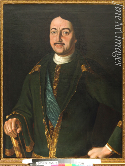 Antropov Alexei Petrovich - Portrait of Emperor Peter I the Great (1672-1725)