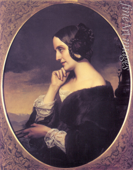 Lehmann Henri - Portrait of Marie d'Agoult (1805-1876)