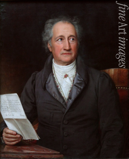 Stieler Joseph Karl - Portrait of the author Johann Wolfgang von Goethe (1749-1832)