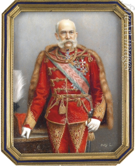 Osko Lajos - Porträt von Kaiser Franz Joseph I. von Österreich in ungarischer Adjustierung