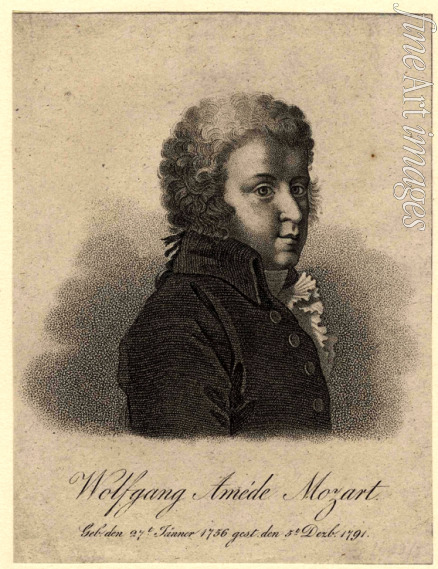 Tardieu Pierre Alexandre - Portrait of the composer Wolfgang Amadeus Mozart (1756-1791)