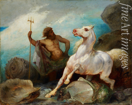Odier Édouard Alexandre - Die Kreation des Pferdes durch Neptun