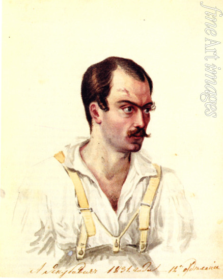 Bestuschew Nikolai Alexandrowitsch - Porträt von Dekabrist Alexander Iwanowitsch Jakubowitsch (1792-1845)