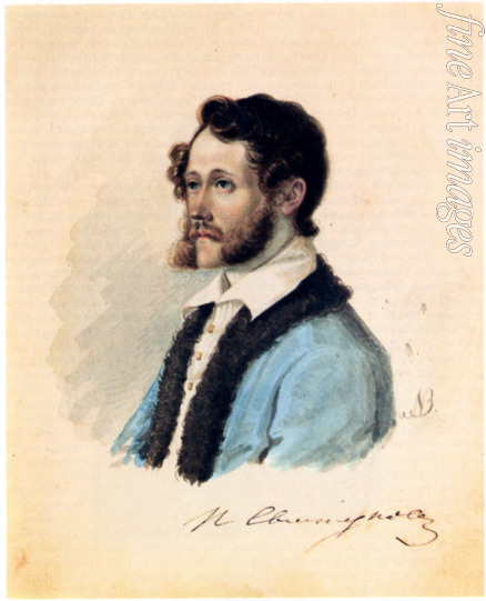 Bestuschew Nikolai Alexandrowitsch - Porträt von Dekabrist Pjotr Swistunow (1803-1889)