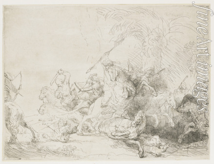 Rembrandt van Rhijn - The Large Lion Hunt