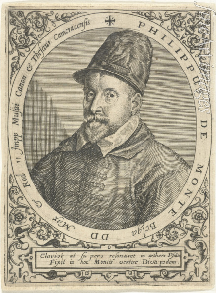 Bry Theodor de - Portrait of the Composer Philippe de Monte (1521-1603)