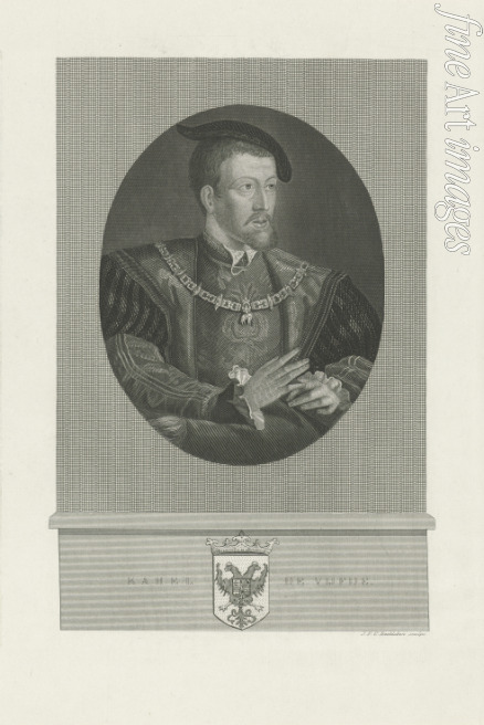 Reckleben Jan Frederik Christiaan - Porträt von Kaiser Karl V., König von Spanien (1500-1558)
