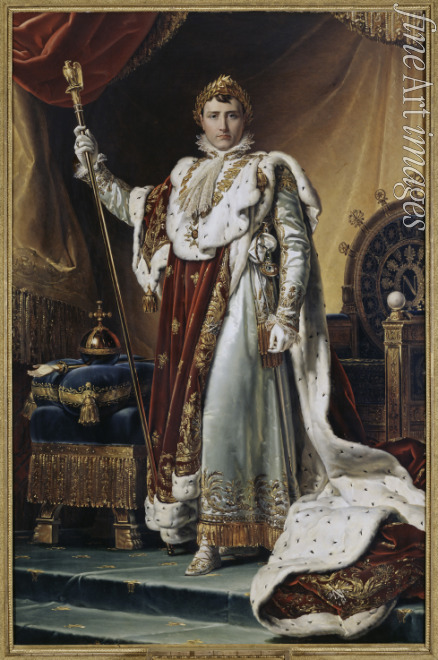 Gérard François Pascal Simon - Porträt des Kaisers Napoléon I. Bonaparte (1769-1821) in seiner Krönungsrobe