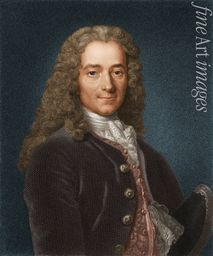 Unbekannter Künstler - Porträt von Francois Marie Arouet de Voltaire (1694-1778)