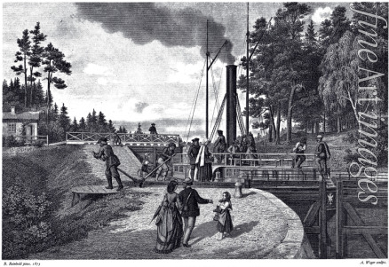 Weger August - View of the Juustila Lock in Finland